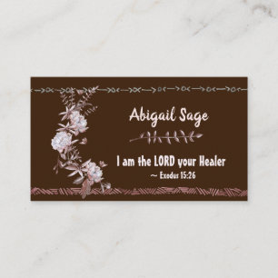 Exodus 15:26 I Am the Lord Your Healer Bible Verse Business Card