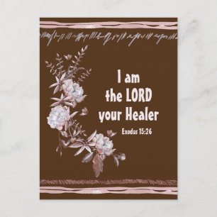 Exodus 15:26 I Am the Lord Your Healer Bible Verse Postcard