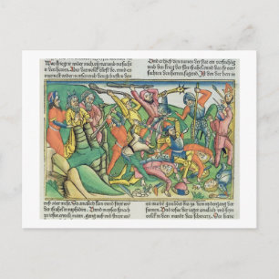 Exodus 17 8-15 Aaron and Hur support Moses' hands Postcard