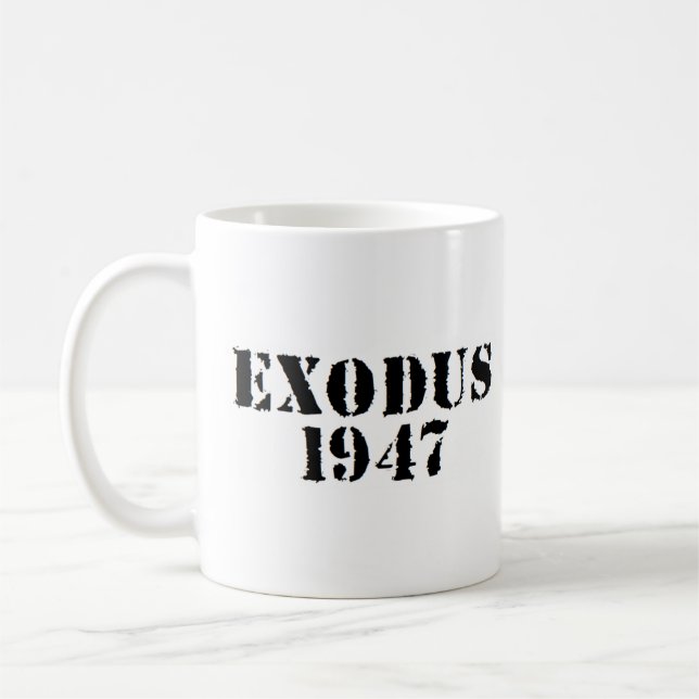 exodus 1947 coffee mug (Left)