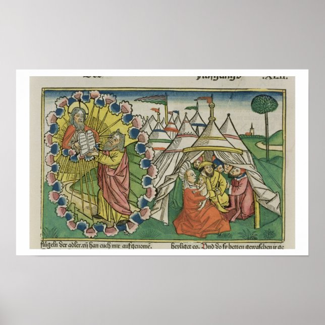 Exodus 20 1-5 Moses receiving the Ten Commandments Poster (Front)