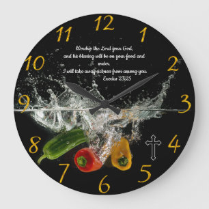Exodus 23:Christian Faith prayer  Large Clock