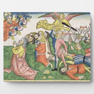 Exodus 32 15-23 Moses breaking the stone tablets, Plaque