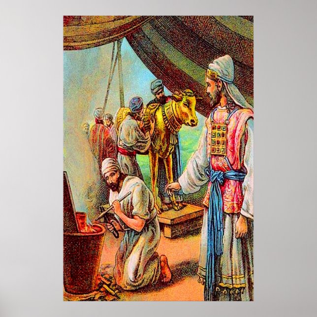 Exodus 32 Aaron Makes a Golden Calf poster (Front)