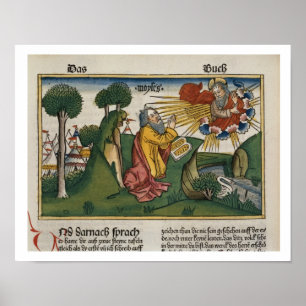 Exodus 34 1-10 Moses receives the second tablets w Poster