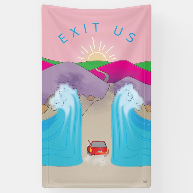 Exodus "Exit Us Cartoon Banner (Vertical)