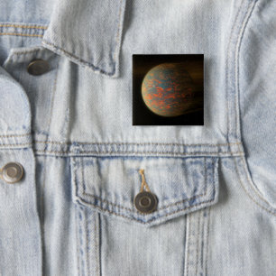 Exoplanet 55 Cancri E And Its Molten Surface 15 Cm Square Badge