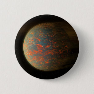 Exoplanet 55 Cancri E And Its Molten Surface 6 Cm Round Badge