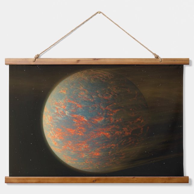 Exoplanet 55 Cancri E And Its Molten Surface Hanging Tapestry (Front)