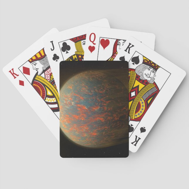 Exoplanet 55 Cancri E And Its Molten Surface Playing Cards (Back)
