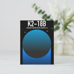 exoplanet K2-18b Holiday Postcard