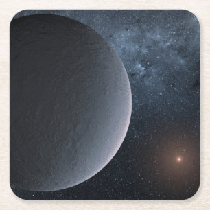 Exoplanet Ogle-2016-Blg-1195lb Orbits A Small Star Square Paper Coaster