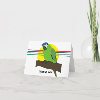 Exotic Amazon Parrot Thank You Card