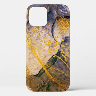 Exotic ART. Golden swirl, artistic design. Painter iPhone 12 Case