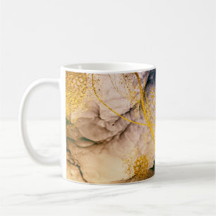 Exotic ART. Golden swirl, artistic design. Painter Coffee Mug