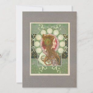 Exotic Art Nouveau Beauty Card