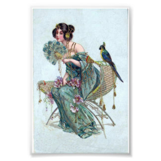 Exotic Art Nouveau Beauty Photo Print