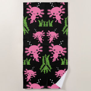 Exotic Axototl Salamander Beach Towel
