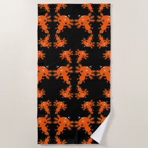 Exotic Axototl Salamander Beach Towel