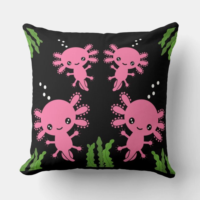 Exotic Axototl Salamander  Cushion (Front)