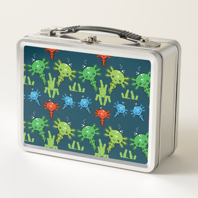 Exotic Axototl Salamander Metal Lunch Box (Front)