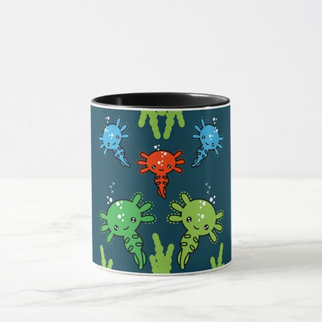 Exotic Axototl Salamander  Mug (Center)