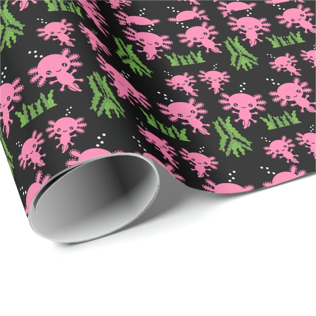 Exotic Axototl Salamander Wrapping Paper (Roll Corner)