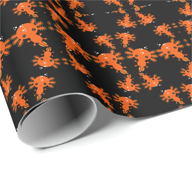Exotic Axototl Salamander Wrapping Paper (Roll Corner)