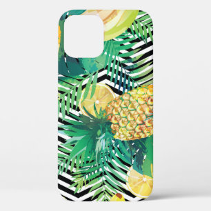 Exotic Bananas Lemons Tropical Seamless iPhone 12 Case