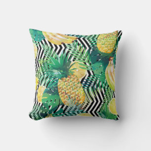 Exotic Bananas Lemons Tropical Seamless Cushion
