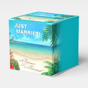 Exotic Beach ASK ME TO DRAW YOUR NAMES IN SAND Favour Box