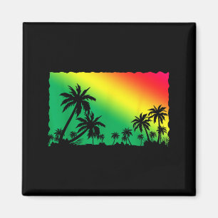 Exotic Beach Coconut Palm Trees Tropical Summer Magnet