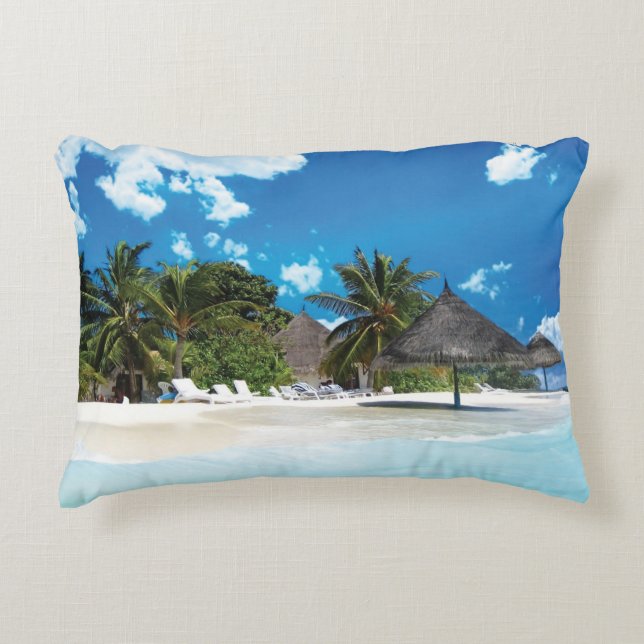 Exotic Beach Decorative Cushion (Front)