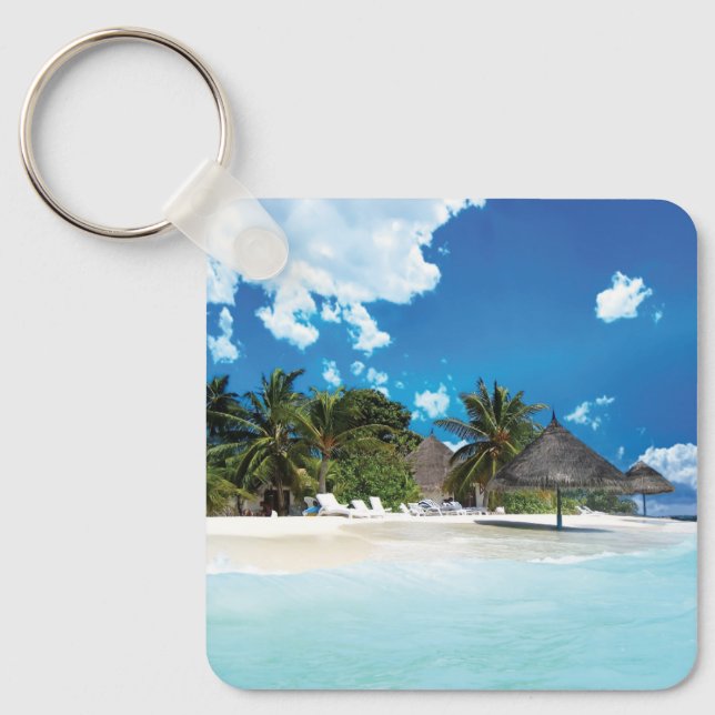 Exotic Beach  Key Ring (Front)