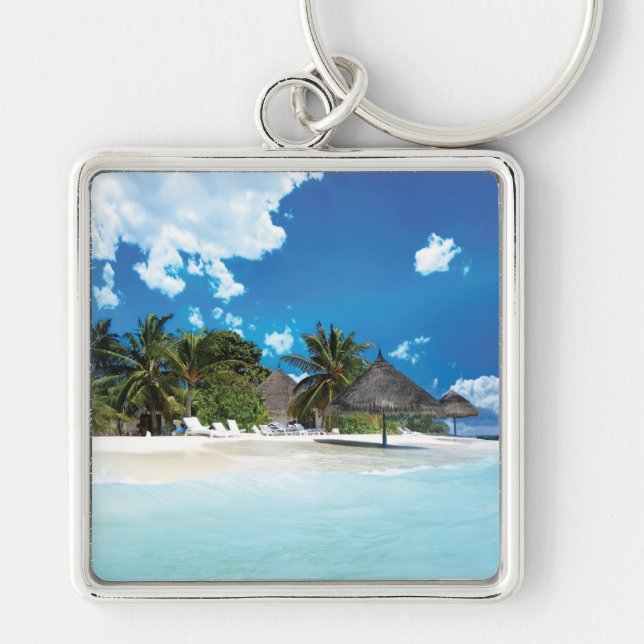 Exotic Beach  Key Ring (Front)