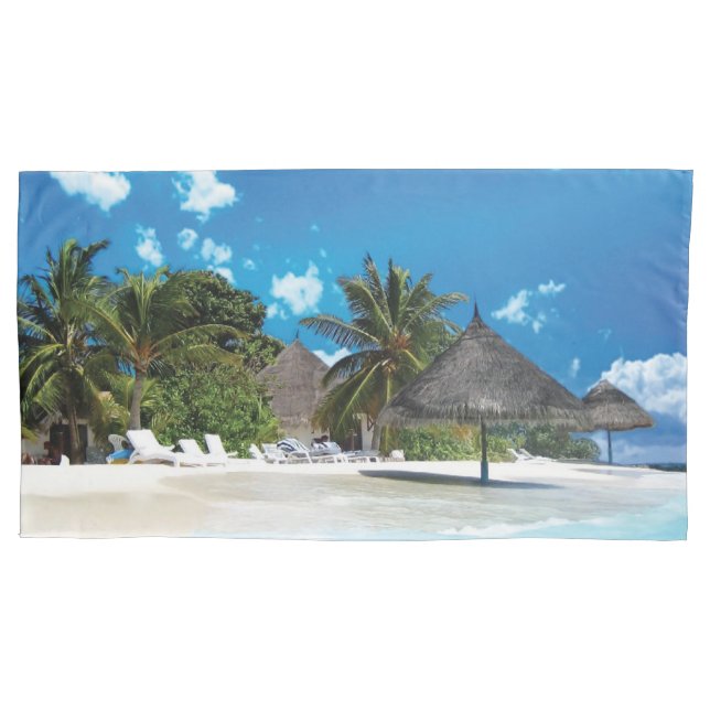 Exotic Beach Pillowcase (Front-Left)