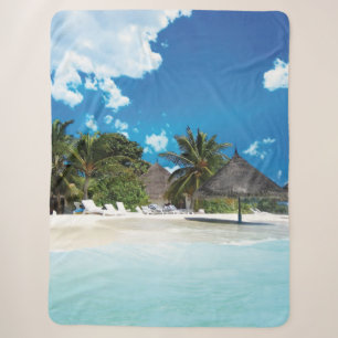 Exotic Beach Sherpa Blanket