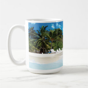 Exotic Beach Throw Pillow Coffee Mug