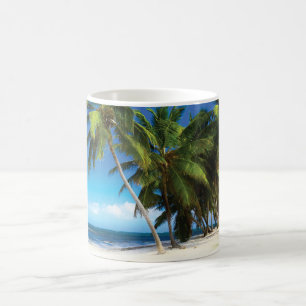 Exotic beach throw pillow coffee mug