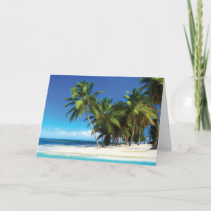 Exotic beach throw pillow holiday card