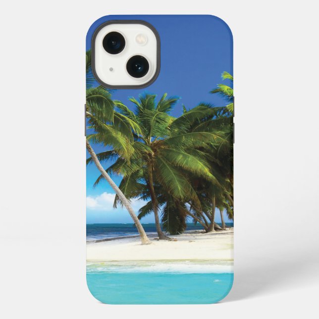 Exotic beach throw pillow iPhone case (Back)
