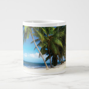 Exotic beach throw pillow large coffee mug