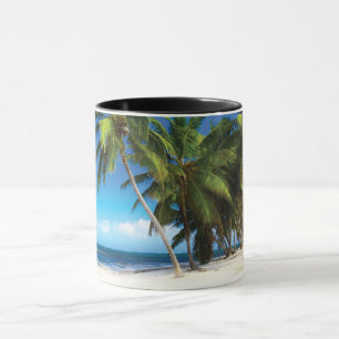 Exotic beach throw pillow mug