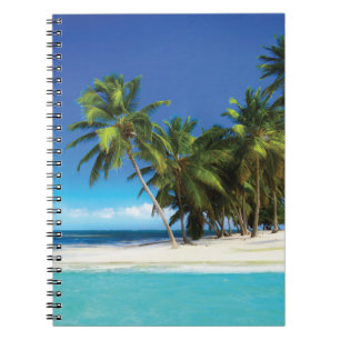 Exotic beach throw pillow notebook
