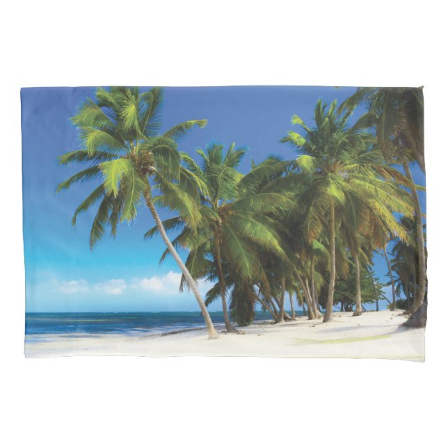 Exotic beach throw pillow pillowcase (Front-Left)