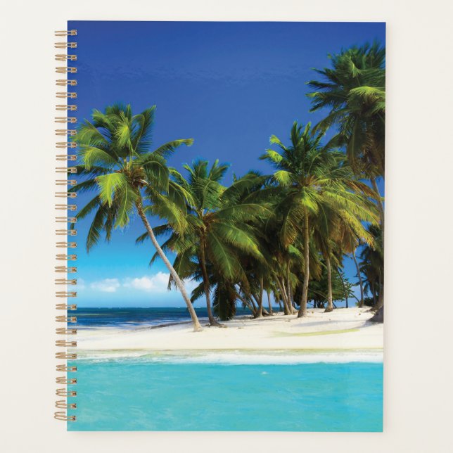 Exotic beach throw pillow planner (Front)
