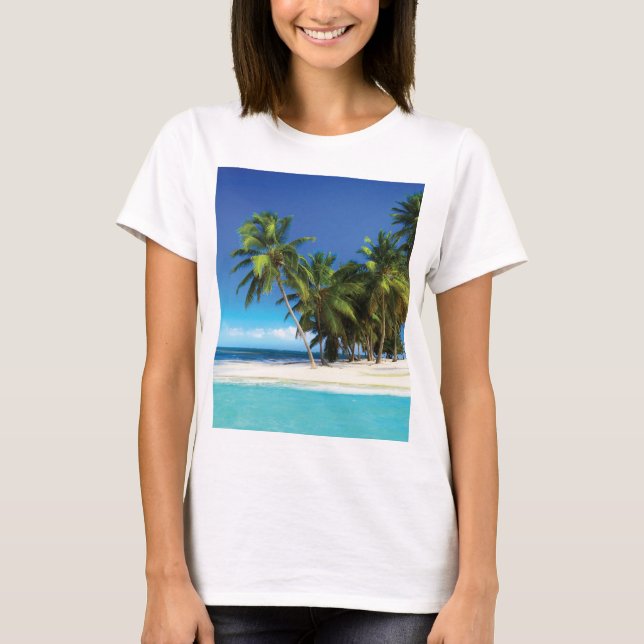 Exotic beach throw pillow T-Shirt (Front)