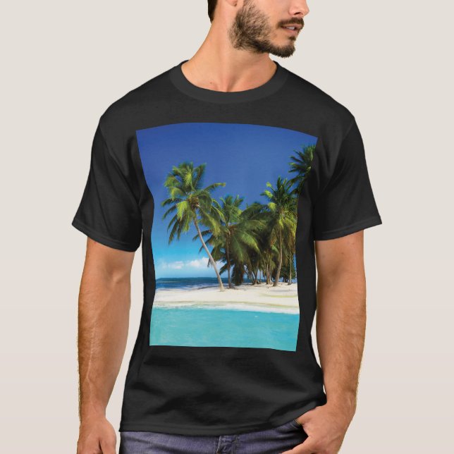 Exotic beach throw pillow T-Shirt (Front)