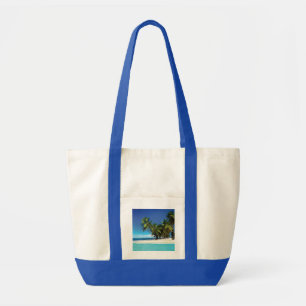 Exotic beach throw pillow tote bag