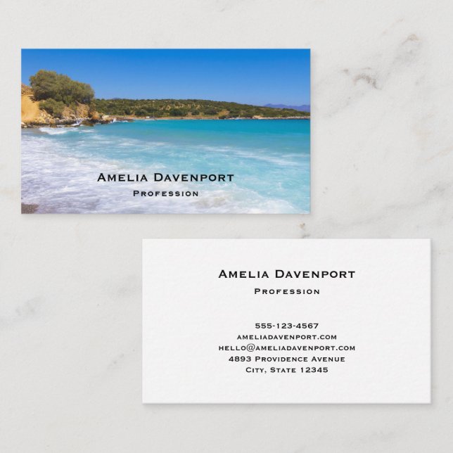 Exotic Beach Tropical Island Paradise Business Card (Front/Back)